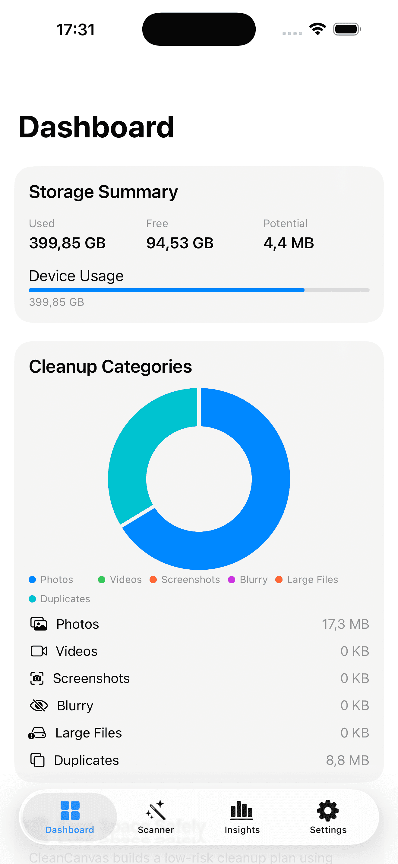 CleanCanvas Dashboard